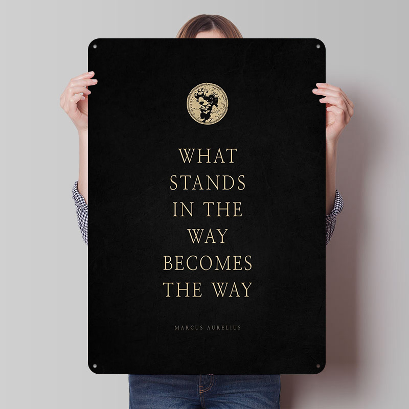 Retro Gaming Quotes - Marcus Aurelius Quote Tinplate Posters Customizable