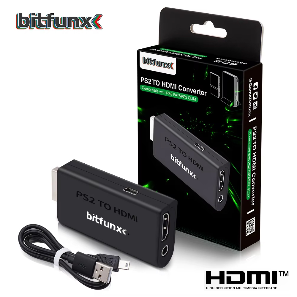 Retro Gaming Usb Stick - Bitfunx PS2 YPBPR to HDMI™ Adapter