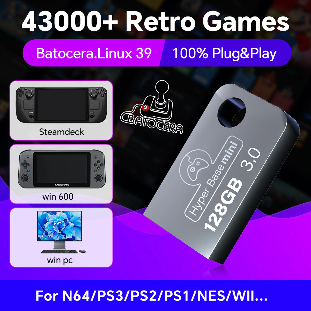 Retro Gaming Usb Stick - Batocera 128G USB Flash Drive For