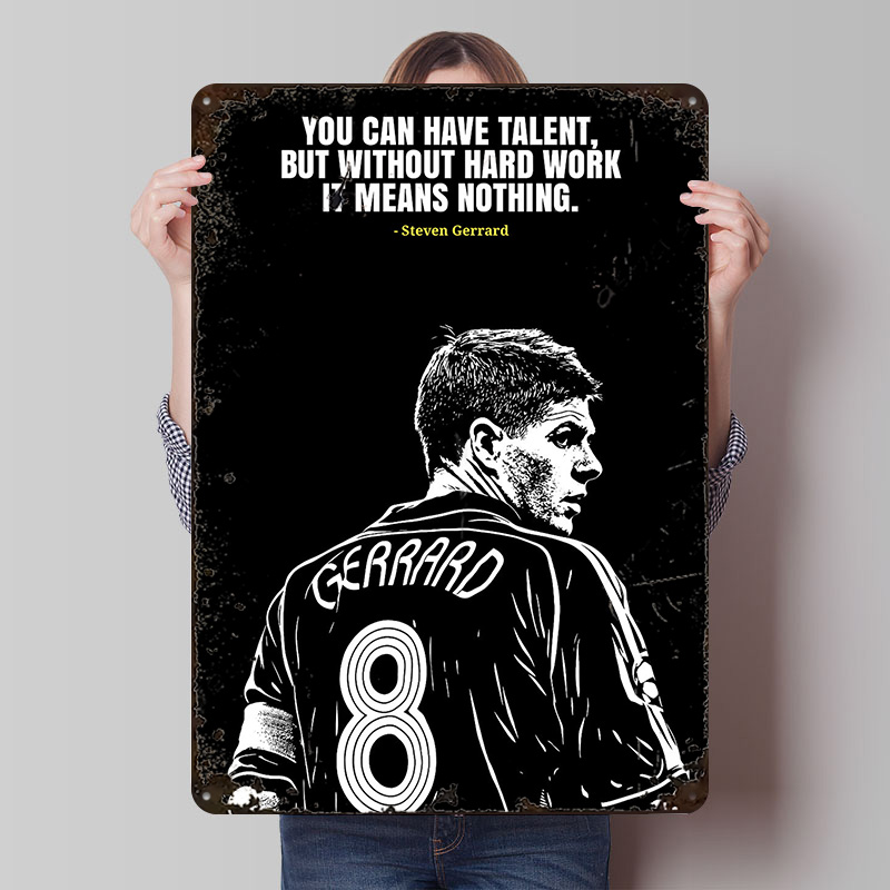 Steven Gerrard Quote Metal Pos - đánh giá và giá Retro Gaming Quotes
