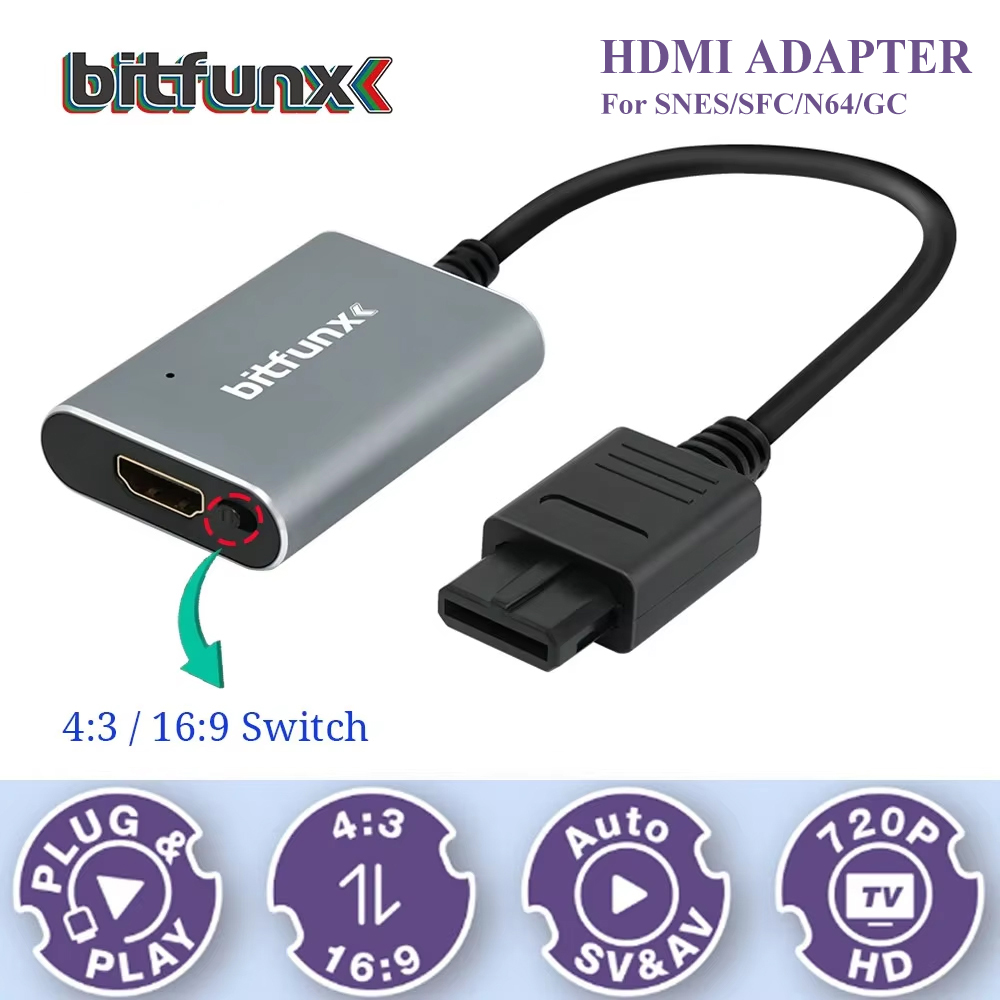 Bitfunx 720P Svideo / AV To HD - đánh giá và giá Retro Gaming Emulator Console