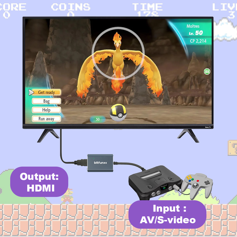 Bitfunx 720P Svideo / AV To HD - đánh giá và giá Retro Gaming Emulator Console
