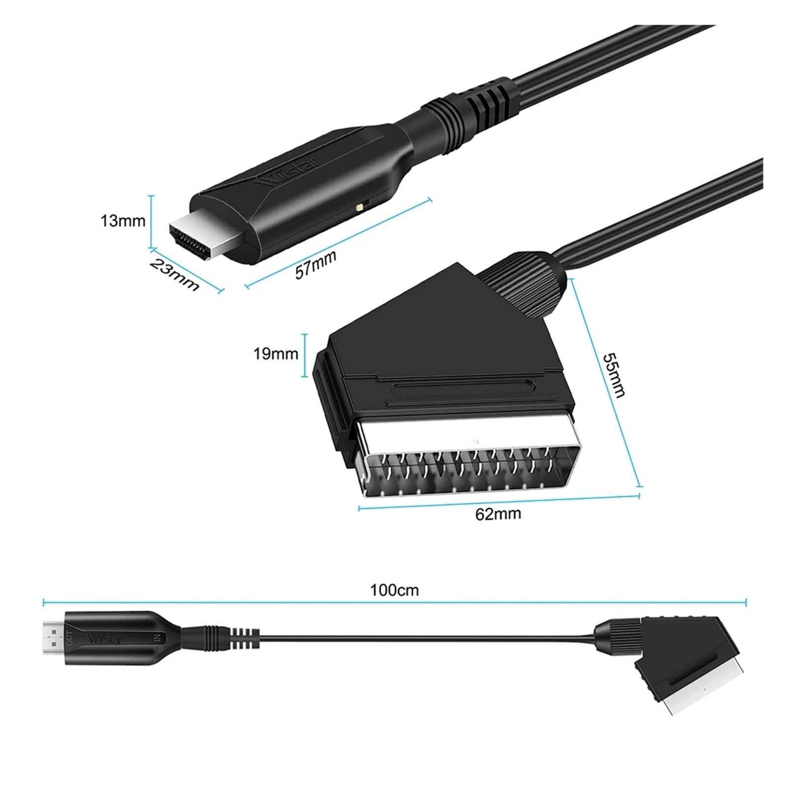 SCART to HDMI Converter Cable  - đánh giá và giá Scart To Hdmi