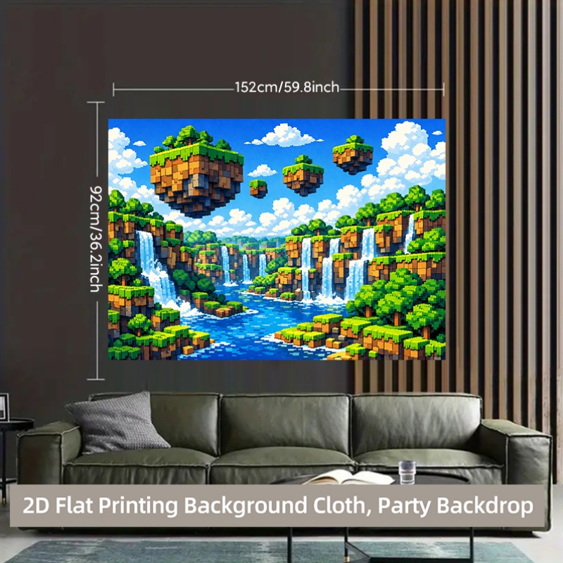 2D Flat, 1pc Pixel Waterfall & - đánh giá và giá Retro Gaming Banner