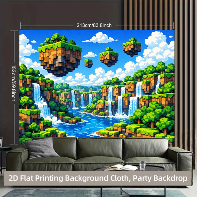 2D Flat, 1pc Pixel Waterfall & - đánh giá và giá Retro Gaming Banner