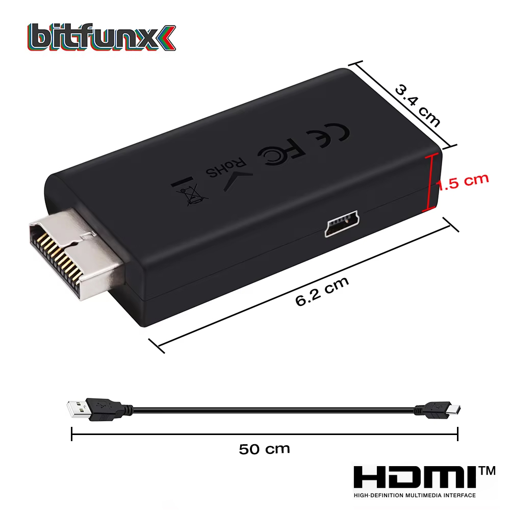 Bitfunx PS2 YPBPR to HDMI™ Ada - đánh giá và giá Retro Gaming Usb Stick