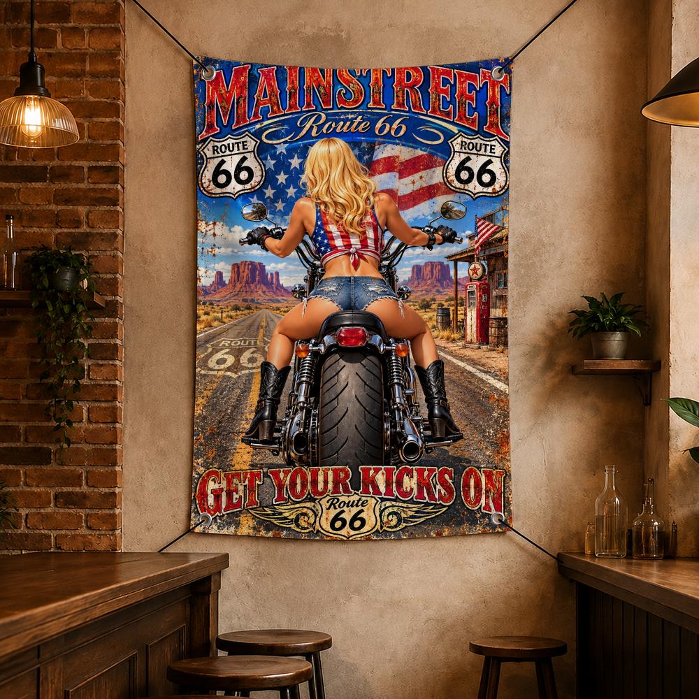 Retro Travel R-Route 66 Vintag - đánh giá và giá Retro Gaming Banner