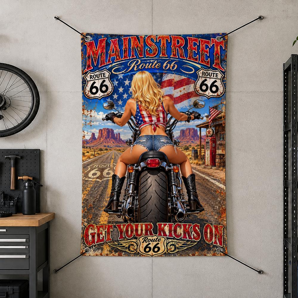 Retro Travel R-Route 66 Vintag - đánh giá và giá Retro Gaming Banner