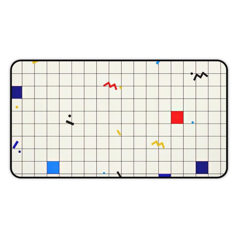 Retro Geometric Grid Desk Mat  - đánh giá và giá Retro Gaming Design
