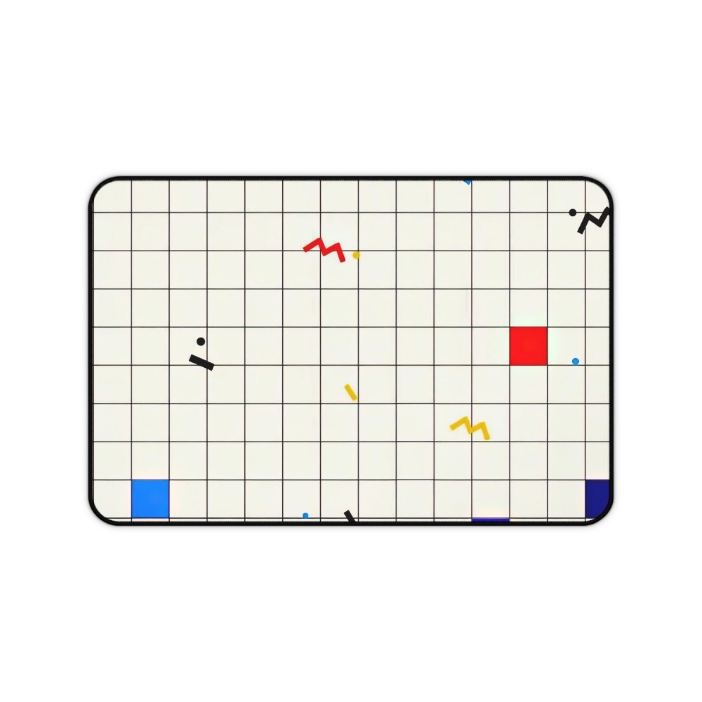 Retro Geometric Grid Desk Mat  - đánh giá và giá Retro Gaming Design