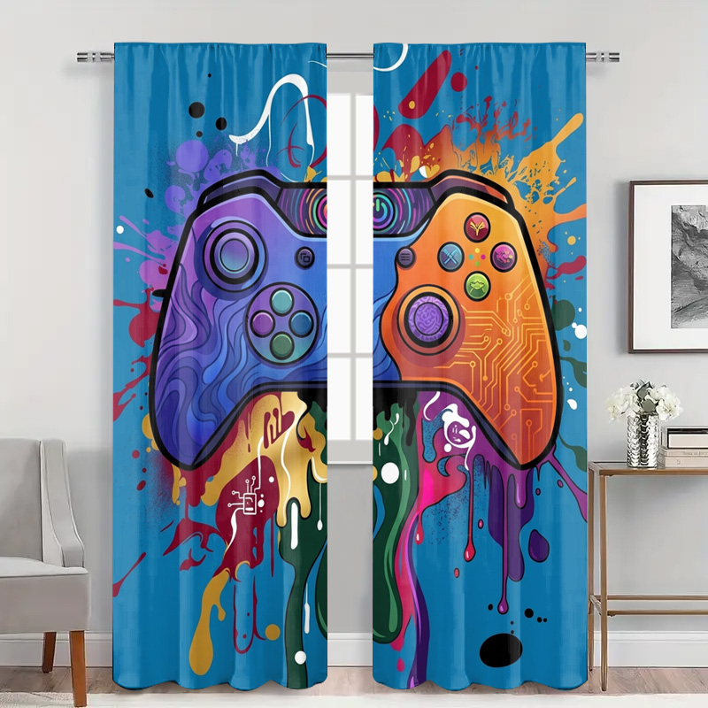 Retro Gaming Curtain Video Gam - đánh giá và giá Background Retro Gaming