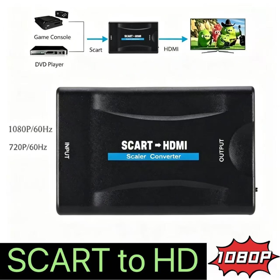 Full HD 1080P SCART to HDMI-co - đánh giá và giá Scart To Hdmi
